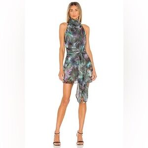 Amanda Uprichard Sandrine Mini Dress in Black Pearl